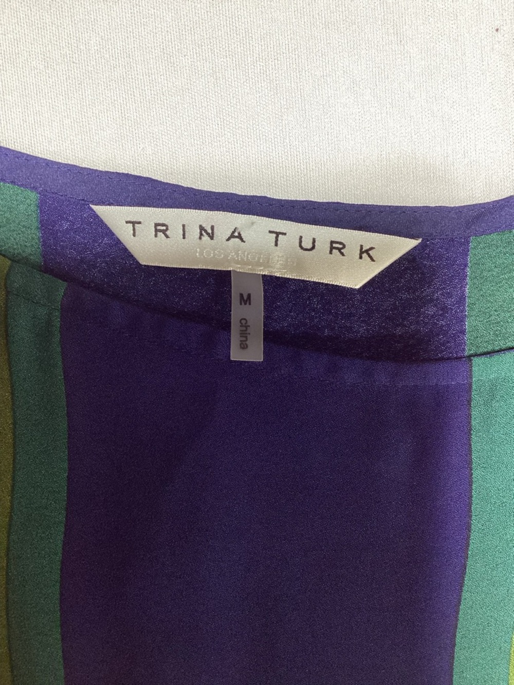 Trina Turk Rainbow stripped  Kaftan Dress - Picture 5 of 9